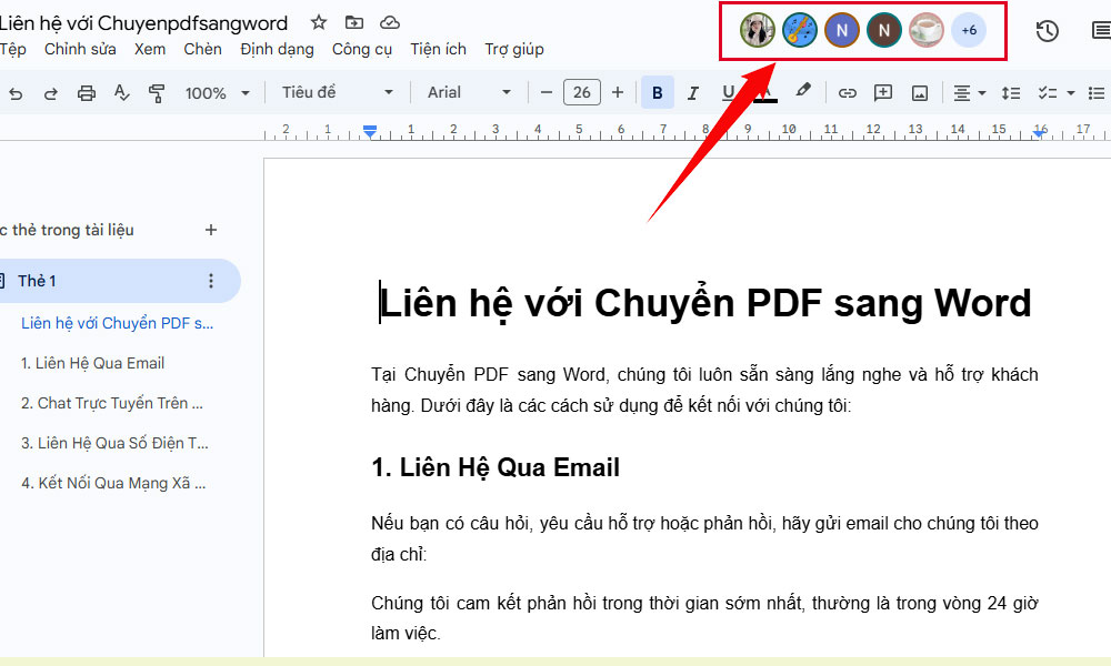 Nhiều người cùng thao tác và chỉnh sửa trên tệp cùng lúc được