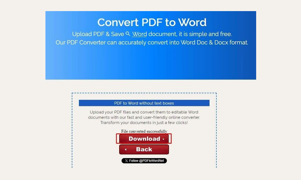 Convertpdftoword.net sử dụng hoàn toàn miễn phí, chuyển tệp nhanh chóng