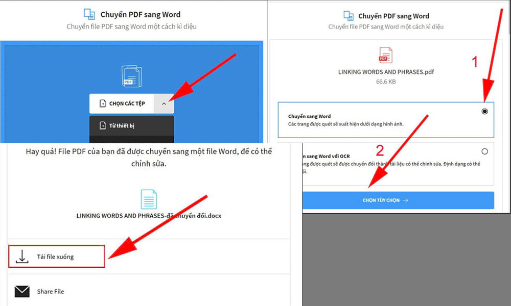 Chuyển PDF sang Word trên máy tính bằng website Smallpdf.com